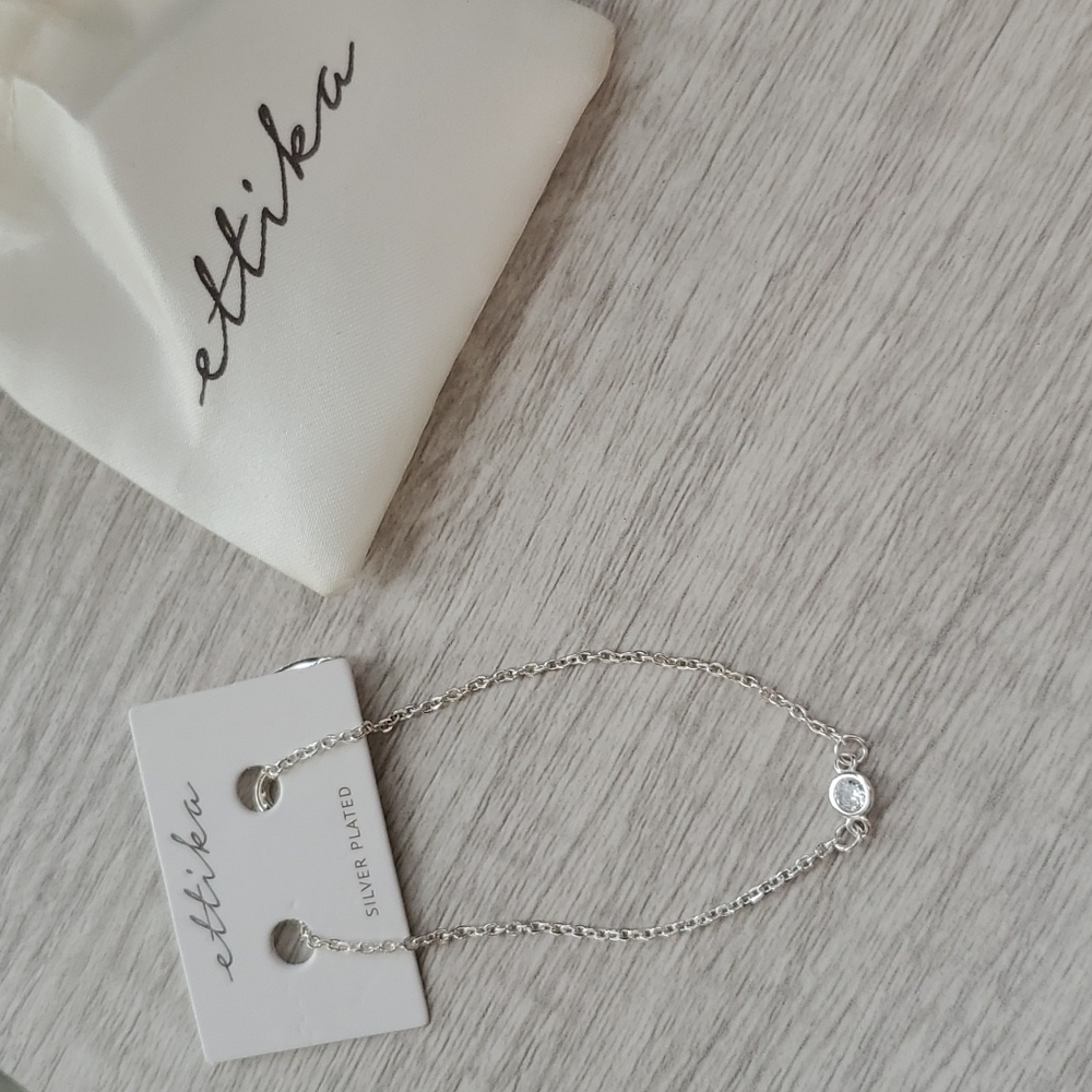 Ettika Silver Plated Adjustable Bracelet